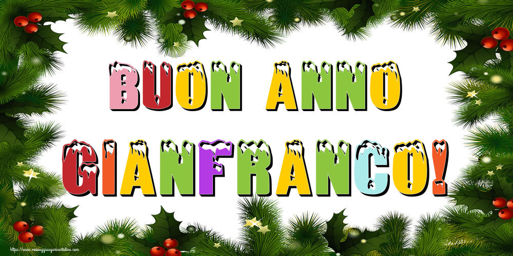 Cartoline di Buon Anno - Albero Di Natale & Palle Di Natale | Buon Anno Gianfranco!