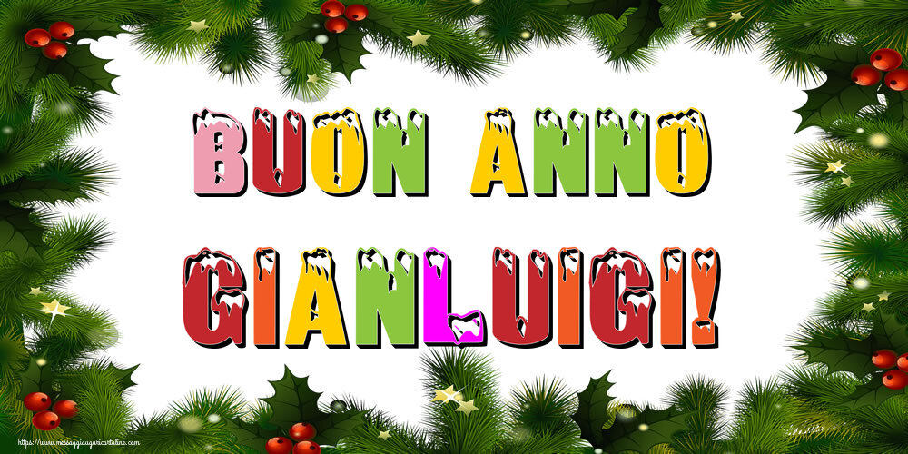 Cartoline di Buon Anno - Albero Di Natale & Palle Di Natale | Buon Anno Gianluigi!