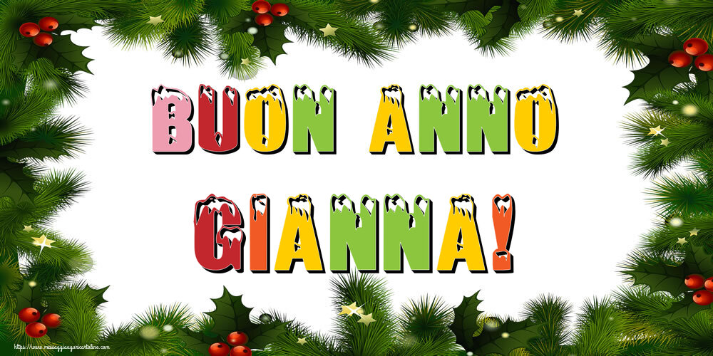 Cartoline di Buon Anno - Buon Anno Gianna!