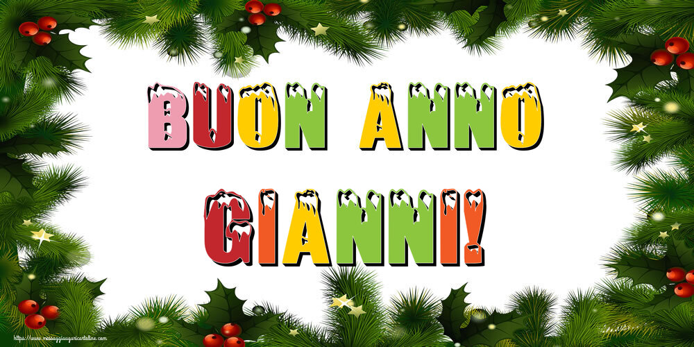 Cartoline di Buon Anno - Buon Anno Gianni!