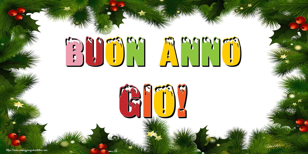 Cartoline di Buon Anno - Albero Di Natale & Palle Di Natale | Buon Anno Gio!