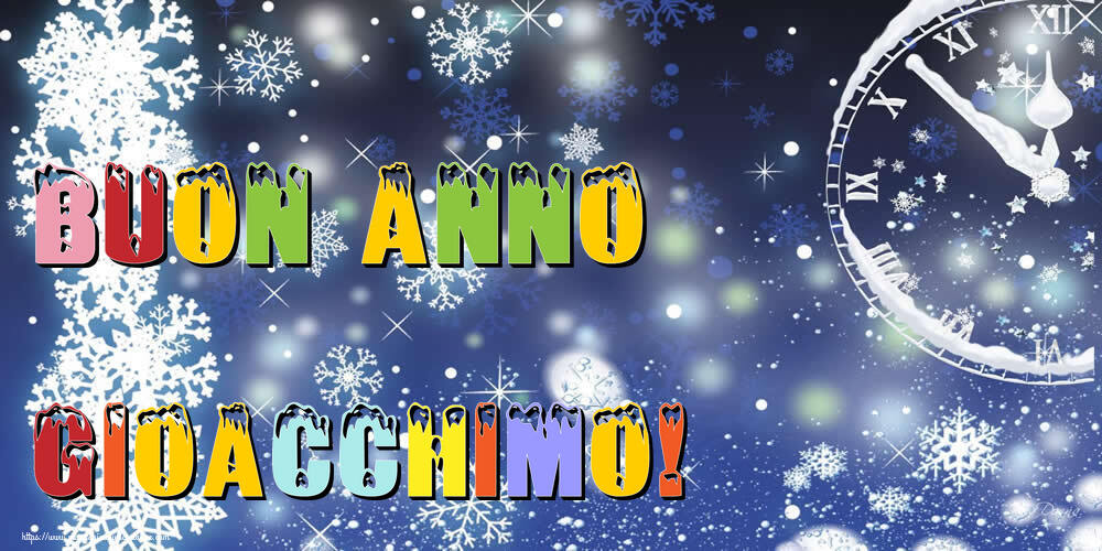 Cartoline di Buon Anno - Neve | Buon Anno Gioacchimo!