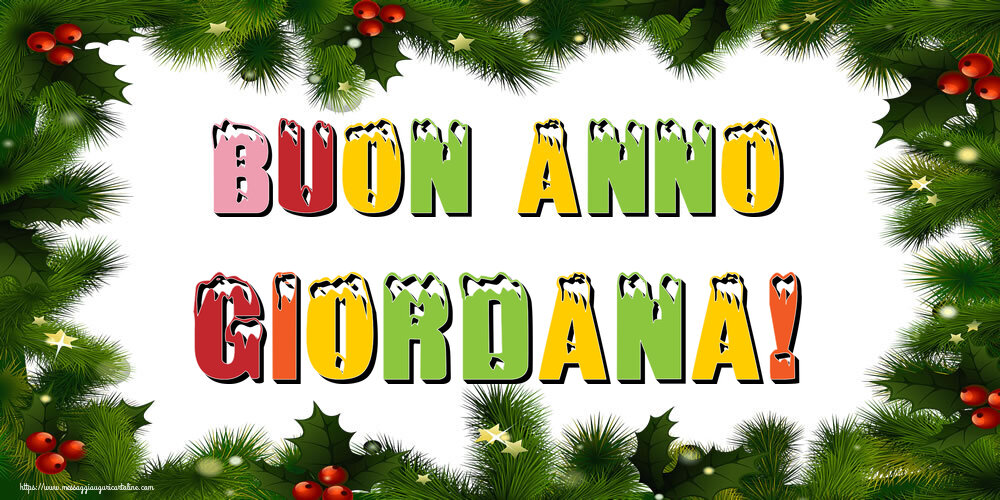 Cartoline di Buon Anno - Albero Di Natale & Palle Di Natale | Buon Anno Giordana!