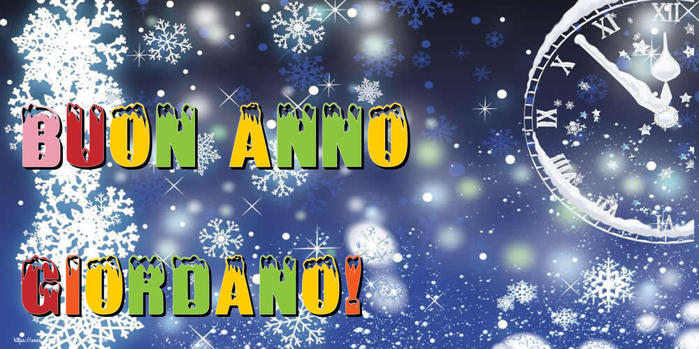 Cartoline di Buon Anno - Neve | Buon Anno Giordano!