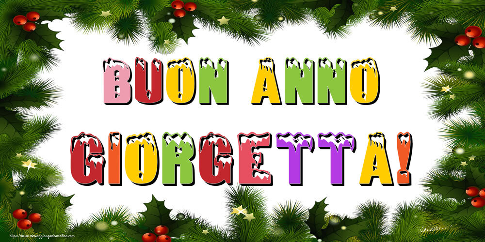 Cartoline di Buon Anno - Buon Anno Giorgetta!