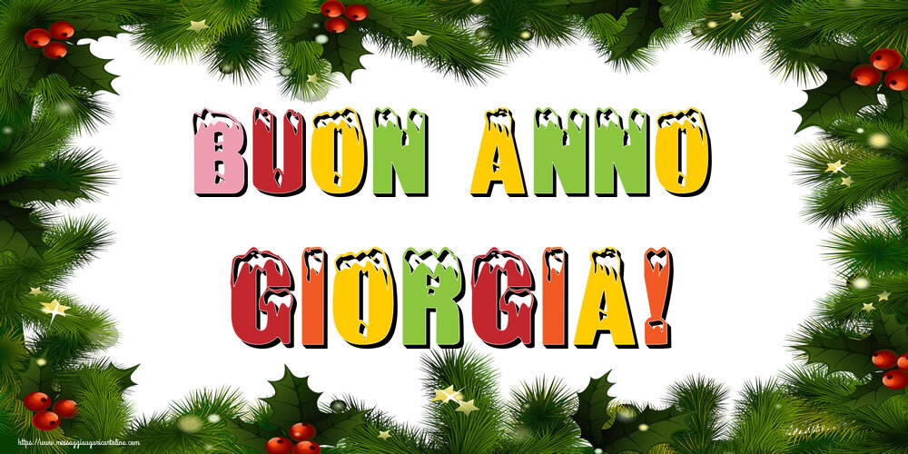 Cartoline di Buon Anno - Buon Anno Giorgia!
