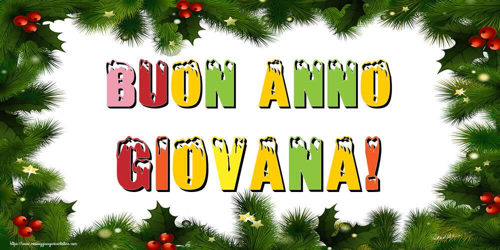 Cartoline di Buon Anno - Albero Di Natale & Palle Di Natale | Buon Anno Giovana!
