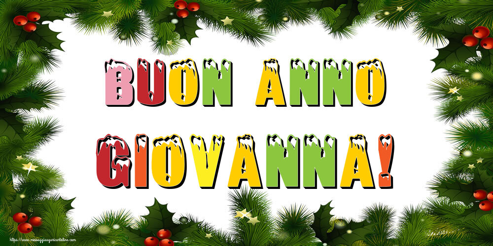  Cartoline di Buon Anno - Albero Di Natale & Palle Di Natale | Buon Anno Giovanna!