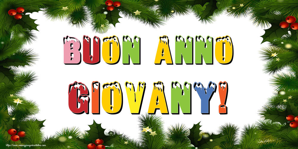 Cartoline di Buon Anno - Buon Anno Giovany!