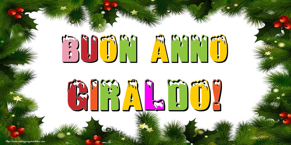 Cartoline di Buon Anno - Albero Di Natale & Palle Di Natale | Buon Anno Giraldo!