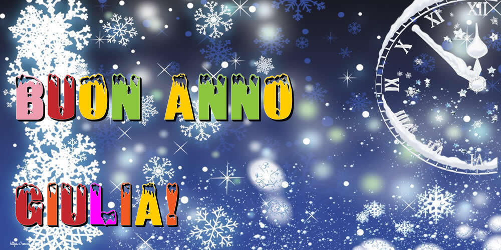 Cartoline di Buon Anno - Neve | Buon Anno Giulia!
