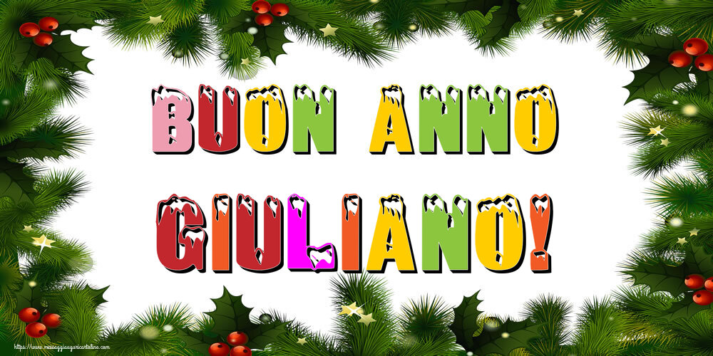 Cartoline di Buon Anno - Buon Anno Giuliano!