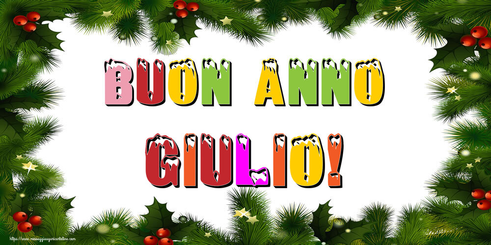  Cartoline di Buon Anno - Albero Di Natale & Palle Di Natale | Buon Anno Giulio!