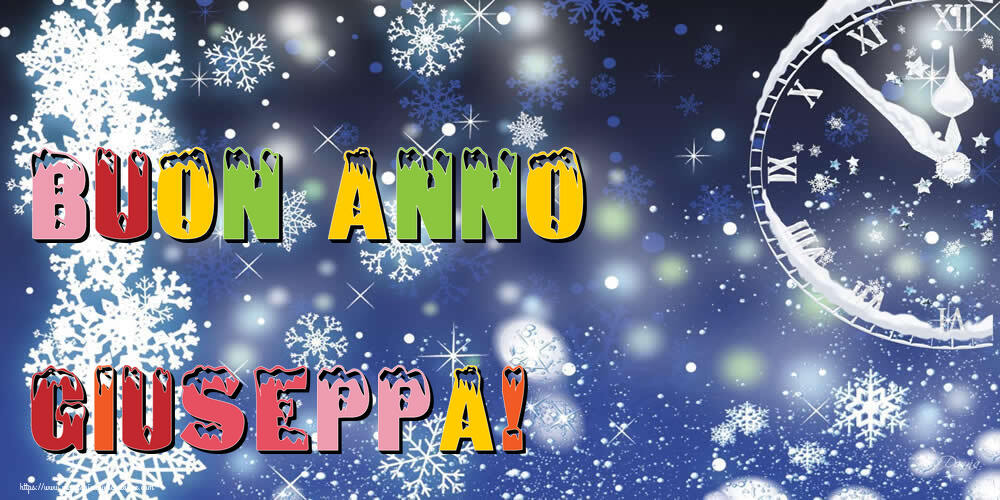 Cartoline di Buon Anno - Neve | Buon Anno Giuseppa!