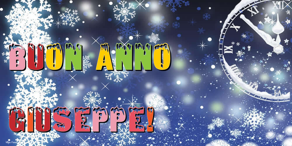 Cartoline di Buon Anno - Neve | Buon Anno Giuseppe!