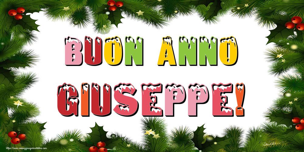 Cartoline di Buon Anno - Buon Anno Giuseppe!