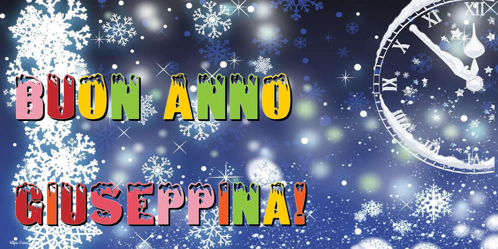 Cartoline di Buon Anno - Neve | Buon Anno Giuseppina!