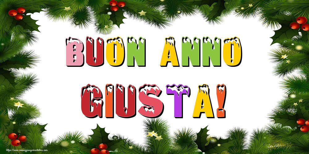 Cartoline di Buon Anno - Buon Anno Giusta!