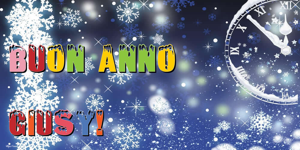 Cartoline di Buon Anno - Buon Anno Giusy!