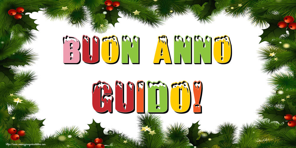 Cartoline di Buon Anno - Albero Di Natale & Palle Di Natale | Buon Anno Guido!