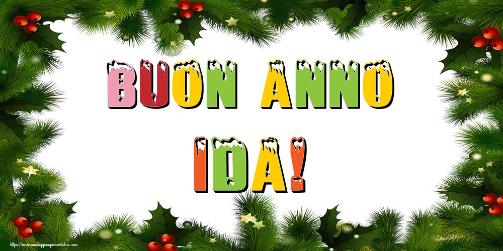 Cartoline di Buon Anno - Buon Anno Ida!