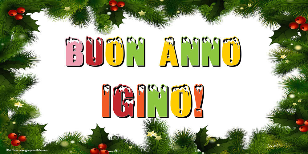 Cartoline di Buon Anno - Buon Anno Igino!