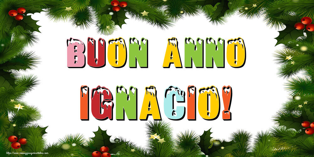 Cartoline di Buon Anno - Albero Di Natale & Palle Di Natale | Buon Anno Ignacio!