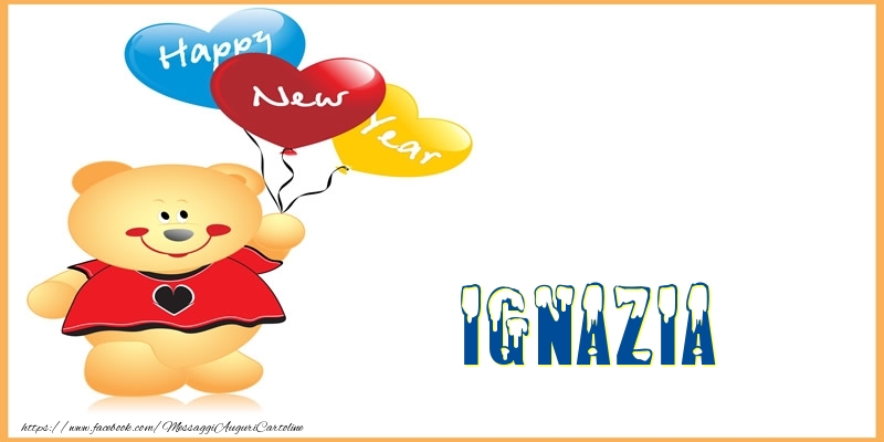 Cartoline di Buon Anno - Animali & Palloncini | Happy New Year Ignazia!