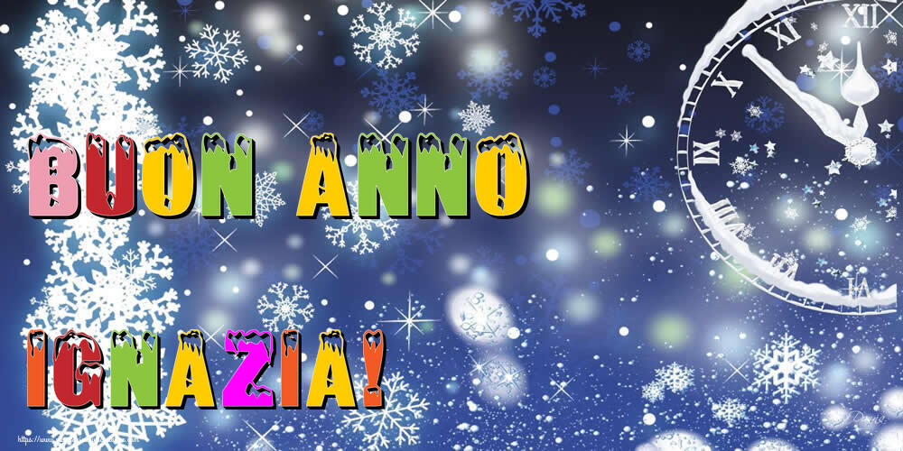 Cartoline di Buon Anno - Neve | Buon Anno Ignazia!