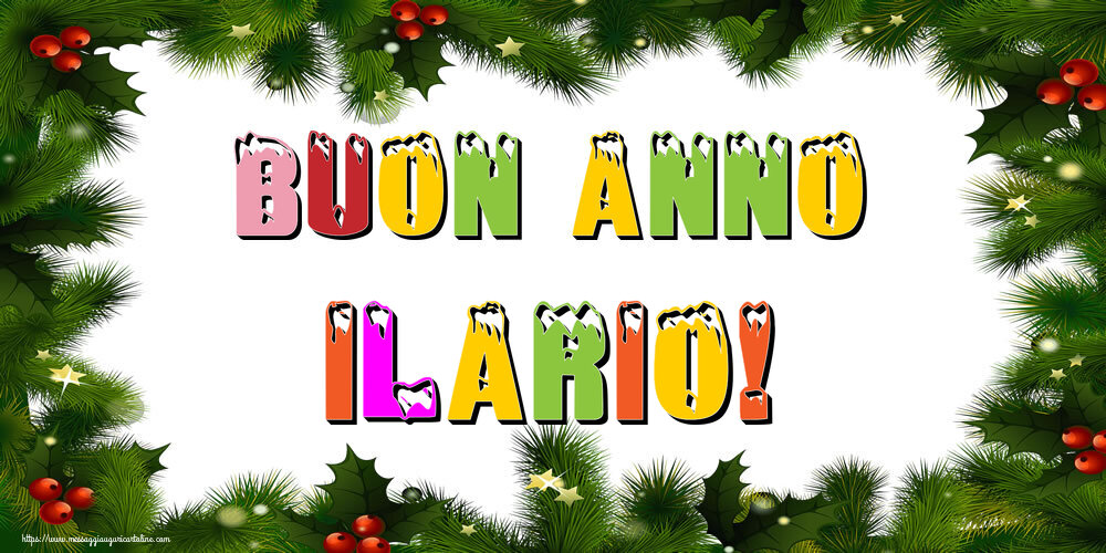  Cartoline di Buon Anno - Albero Di Natale & Palle Di Natale | Buon Anno Ilario!
