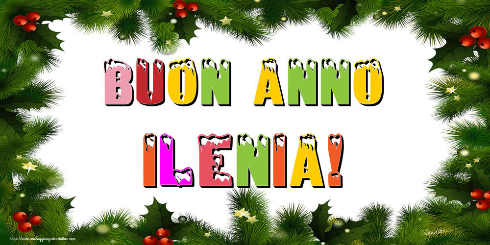 Cartoline di Buon Anno - Albero Di Natale & Palle Di Natale | Buon Anno Ilenia!