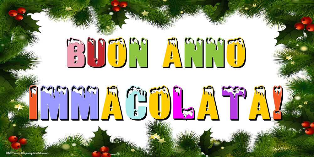 Cartoline di Buon Anno - Buon Anno Immacolata!