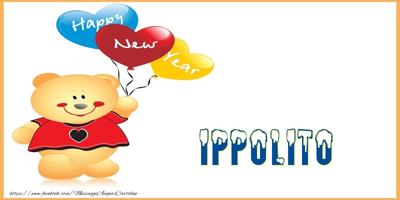  Cartoline di Buon Anno - Animali & Palloncini | Happy New Year Ippolito!