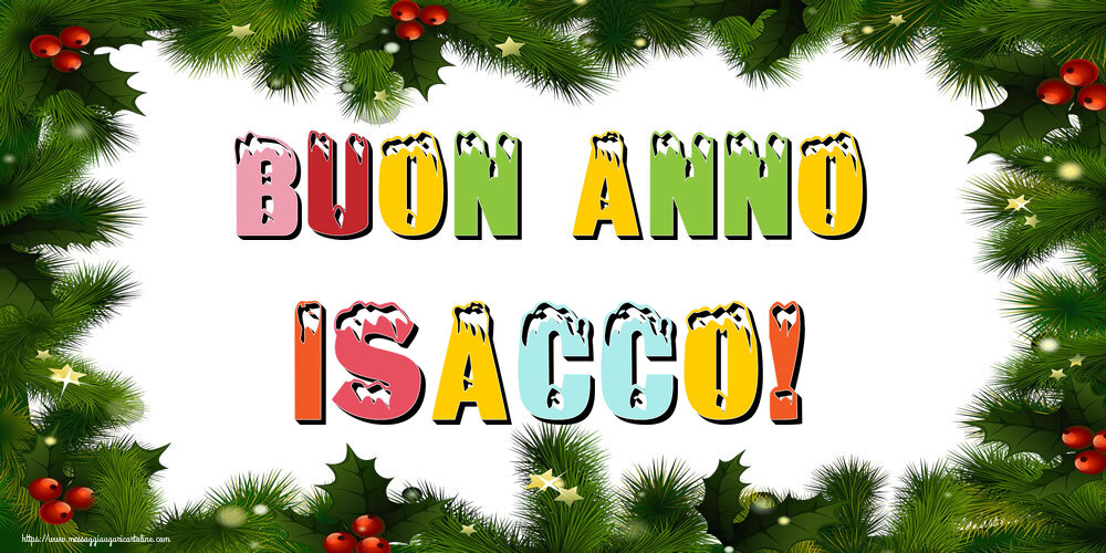 Cartoline di Buon Anno - Albero Di Natale & Palle Di Natale | Buon Anno Isacco!