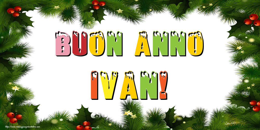 Cartoline di Buon Anno - Albero Di Natale & Palle Di Natale | Buon Anno Ivan!