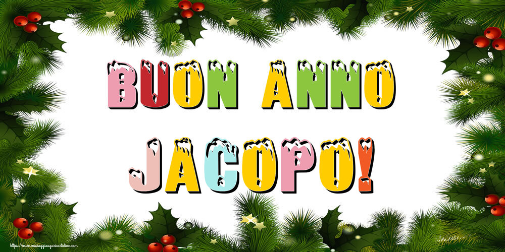  Cartoline di Buon Anno - Albero Di Natale & Palle Di Natale | Buon Anno Jacopo!