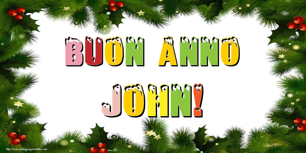Cartoline di Buon Anno - Albero Di Natale & Palle Di Natale | Buon Anno John!