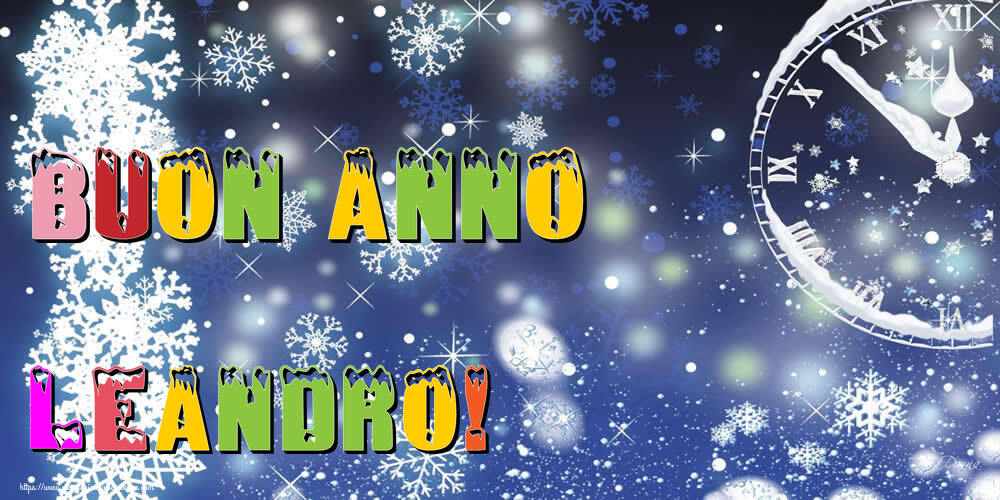 Cartoline di Buon Anno - Neve | Buon Anno Leandro!
