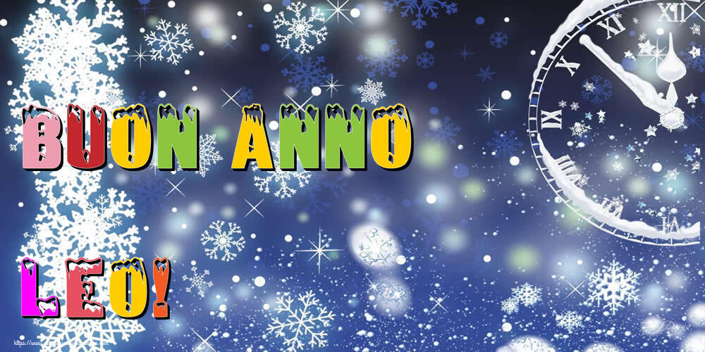 Cartoline di Buon Anno - Buon Anno Leo!