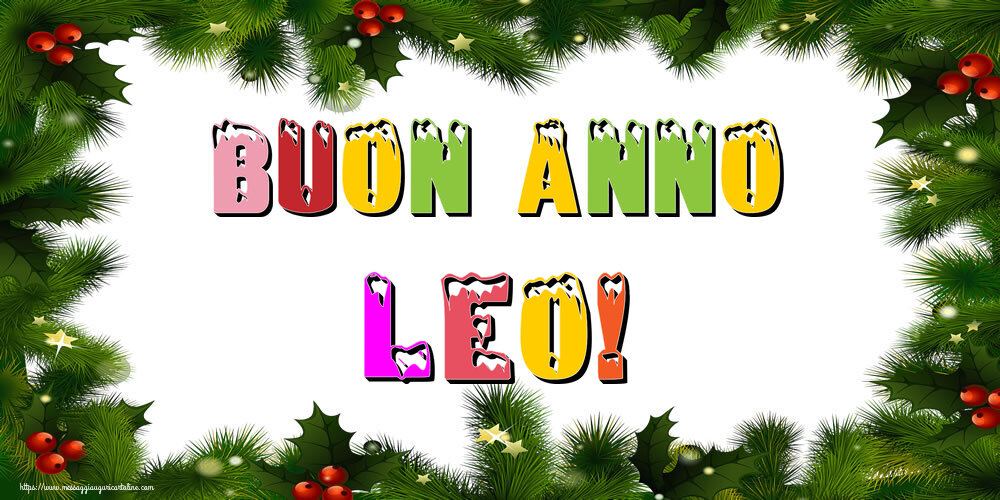 Cartoline di Buon Anno - Buon Anno Leo!
