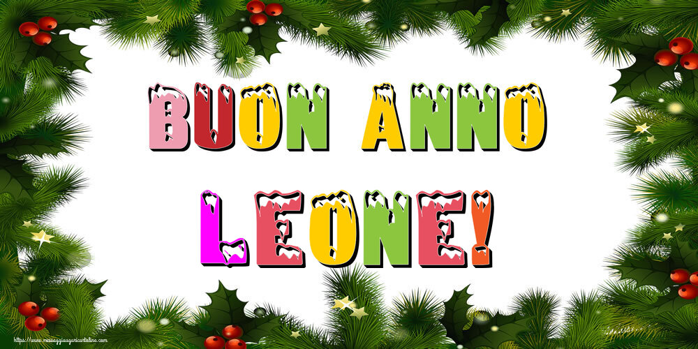 Cartoline di Buon Anno - Albero Di Natale & Palle Di Natale | Buon Anno Leone!