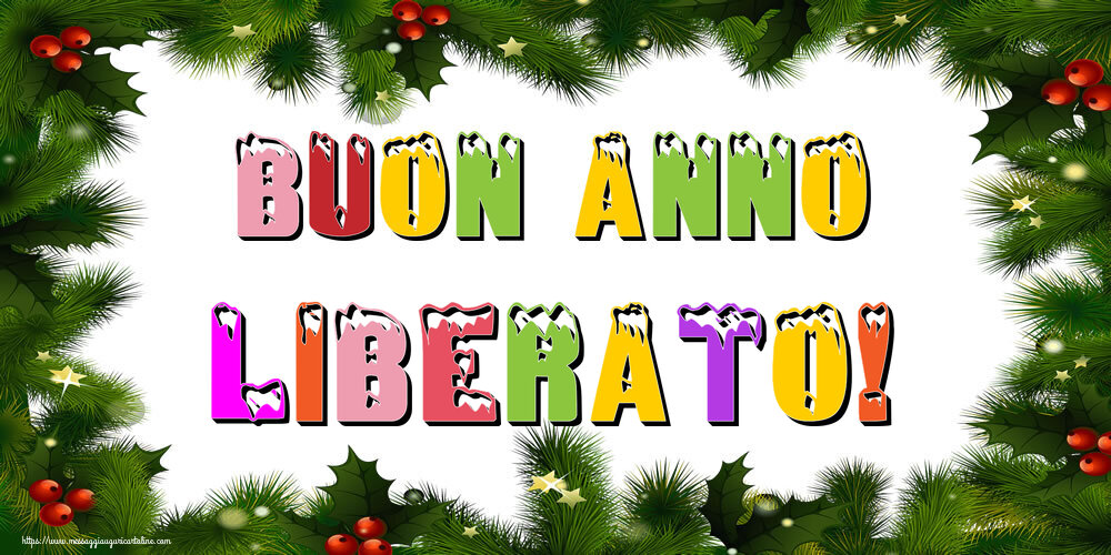 Cartoline di Buon Anno - Albero Di Natale & Palle Di Natale | Buon Anno Liberato!