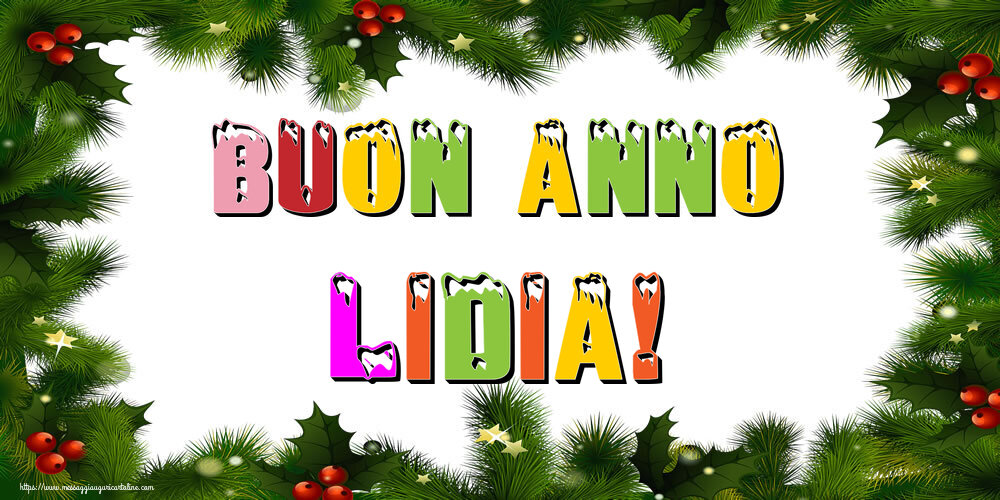 Cartoline di Buon Anno - Albero Di Natale & Palle Di Natale | Buon Anno Lidia!