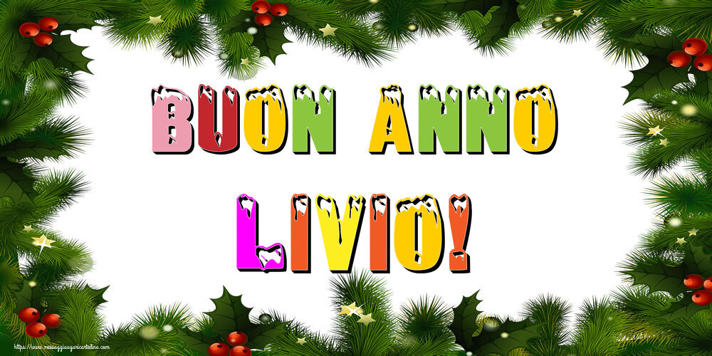 Cartoline di Buon Anno - Buon Anno Livio!