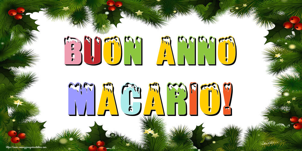 Cartoline di Buon Anno - Albero Di Natale & Palle Di Natale | Buon Anno Macario!