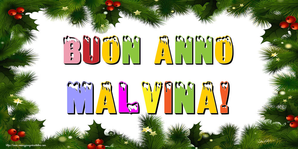Cartoline di Buon Anno - Albero Di Natale & Palle Di Natale | Buon Anno Malvina!