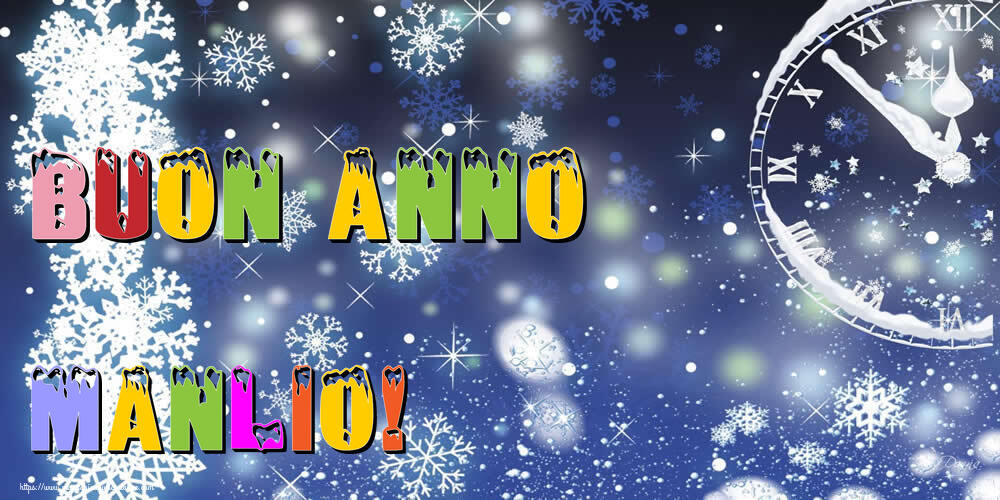 Cartoline di Buon Anno - Neve | Buon Anno Manlio!