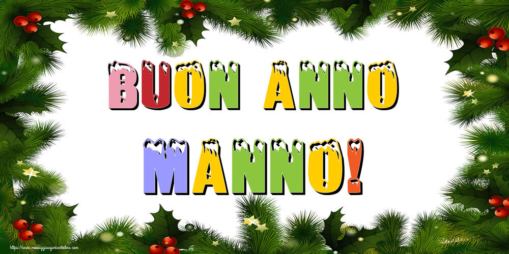 Cartoline di Buon Anno - Albero Di Natale & Palle Di Natale | Buon Anno Manno!