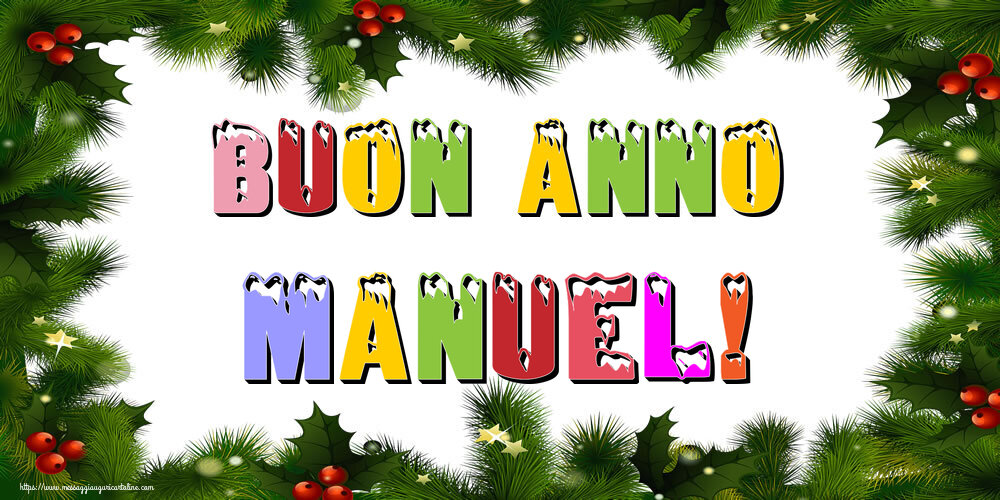 Cartoline di Buon Anno - Albero Di Natale & Palle Di Natale | Buon Anno Manuel!