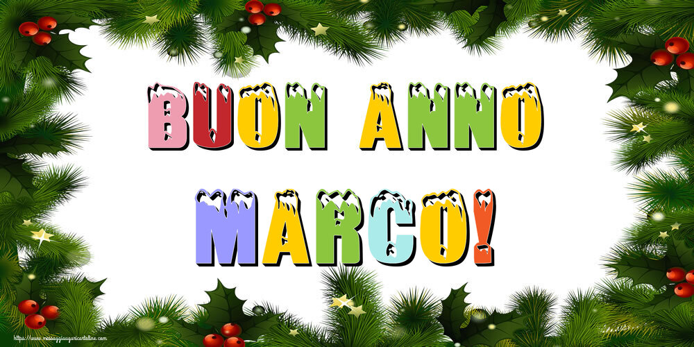  Cartoline di Buon Anno - Albero Di Natale & Palle Di Natale | Buon Anno Marco!